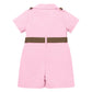 Baby Safari Outfit Baby Girl Pink Zookeeper Jumpsuit Short Sleeve Safari Romper With Safari Hat Toddler Girl Zookeeper Outfit Wi