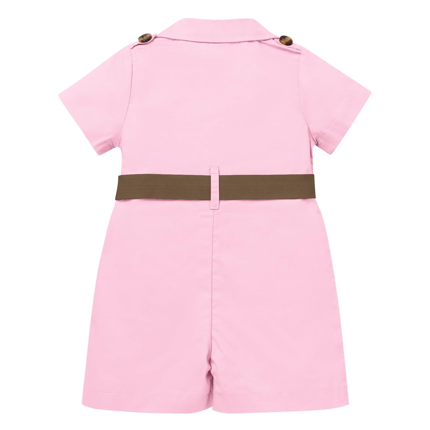 Baby Safari Outfit Baby Girl Pink Zookeeper Jumpsuit Short Sleeve Safari Romper With Safari Hat Toddler Girl Zookeeper Outfit Wi