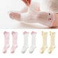 Snowie Soft 3 Pairs Baby Girls Stocking Polyester Cotton Mesh Stocking Knee High Breathable Summer Stockings Cartoon Baby Stocki