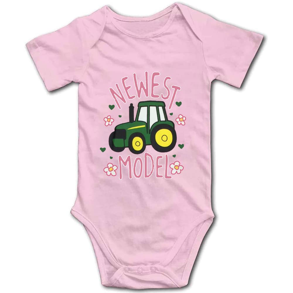 Onesie Baby Bodysuit Newest Green Tractor Model Farmer Baby Tractor Long Sleeve 024 Months White, Pink2, 03 Months