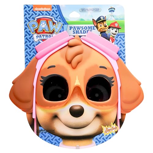 Sun-Staches Paw Patrol Official Skye Sunglasses Costume Accessory, Uv400 Lenses, Signature Pink Aviation Goggles Mask, One Size