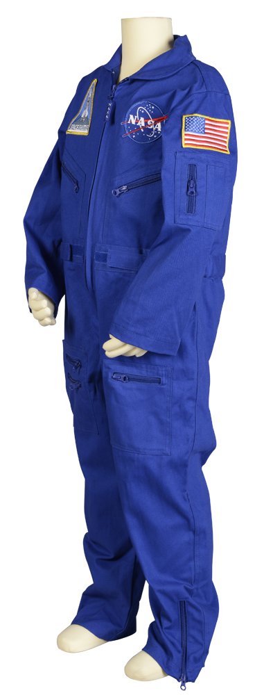 Aeromax Jr. Nasa Flight Suit, Blue, With Embroidered Cap And Official Looking Patches, Size 8/10.