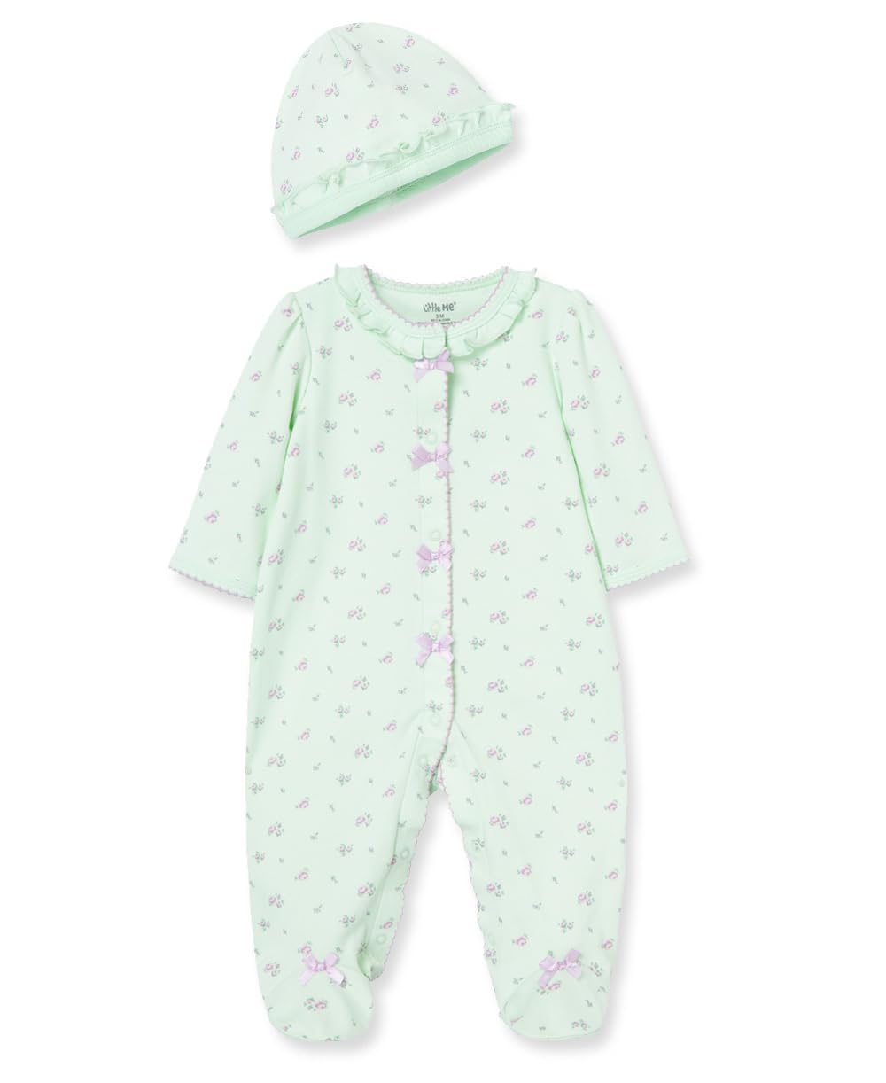 Little Me Baby Girls And Hat Footie, Petite Rose, Preemie Us