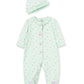 Little Me Baby Clothes & Outfits - Girls One Piece Hat & Footed Sleeper Pajamas - 6 Months, Petite Rose