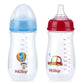 Nuby Wide Neck Bottle With Anti-Colic Air System, Blue And Red