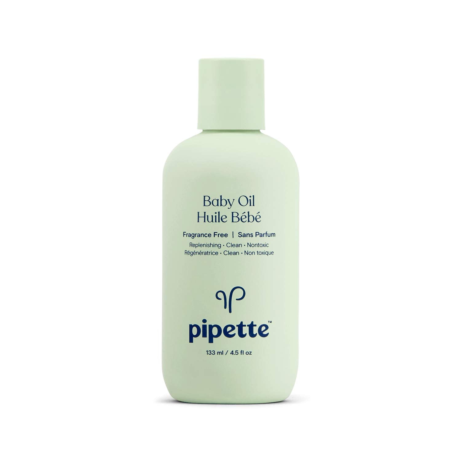 Pipette Baby Oil - Nurture, Moisturize Baby Skin, Vitamin E, Sensitive, Dry Skin, Fragrance Free with Renewable Plant-Derived Sq