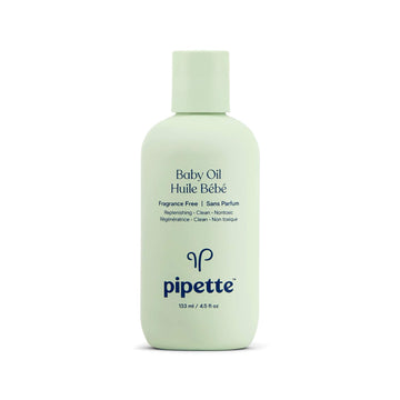Pipette Baby Oil - Nurture, Moisturize Baby Skin, Vitamin E, Sensitive, Dry Skin, Fragrance Free with Renewable Plant-Derived Sq