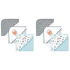 Hudson Baby Unisex Baby Cotton Rich Hooded Towels, Warm Floral, One Size