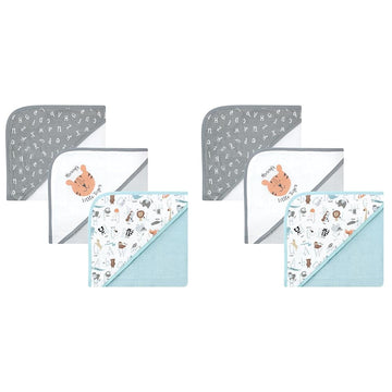 Hudson Baby Unisex Baby Cotton Rich Hooded Towels, Warm Floral, One Size