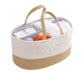 kamuavni Diaper Caddy Organizer, Large Cotton Rope Nursery Basket, Changing Table Baby Diaper Storage Portable Car Organizer wit