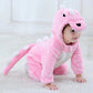 Qiaoniuniu Halloween Baby Pink Dinosaur Costumes Toddler Outfit Infants Cosplay Romper 18-24 Months
