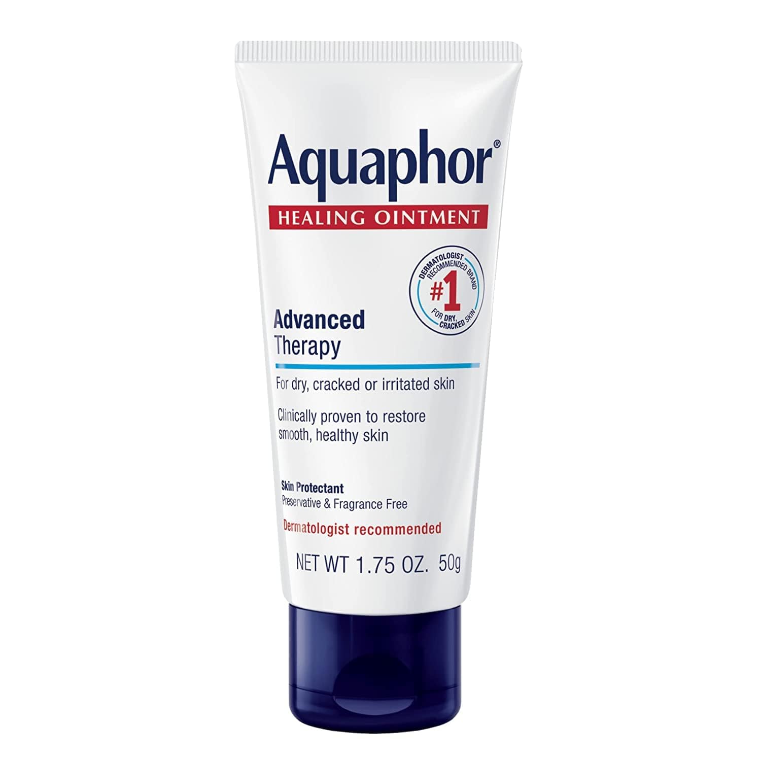 Aquaphor Baby Healing Ointment, 1.75 Oz - Over-The-Counter Skin Protectant, Fragrance Free, Preservative Free, 41% Petrolatum, I