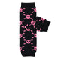 Wrapables Animals And Fun Colorful Baby Leg Warmers - Skulls Pink