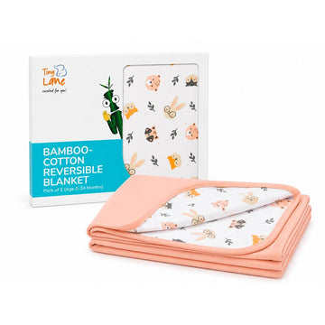 TinyLane  Curated for you! Reversable Bamboo Cotton Blanket for New Born Baby, Baby Blanket All Season, Baby Blanket for 02 Ye