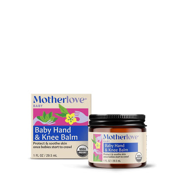 Motherlove Baby Hand & Knee Balm (1 oz) Herbal Ointment for Crawling Babies-Organic, non-GMO, & Cruelty Free