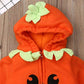 Oneflow Infant Toddler Baby Girls Boys Halloween Pumpkin Costumes Cute Hooded Romper Top Leggings Pants Outfit Clothes Set (18-2
