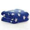 D BABY HOME Soft Fleece Baby Blanket Dark Blue | Newborn Swaddle Wrap 10075 cm | Star Print, Ultra Cozy, Lightweight & Breathabl