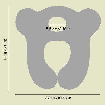 Baby Travel Pillow, Infant Kid'S Cushion Soft And Skin Friendly For Car Seat, Pushchair And Stroller (Plush Grey)