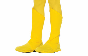 Rubies Superhero Yellow Boot Tops for Kids, Unisex One Size