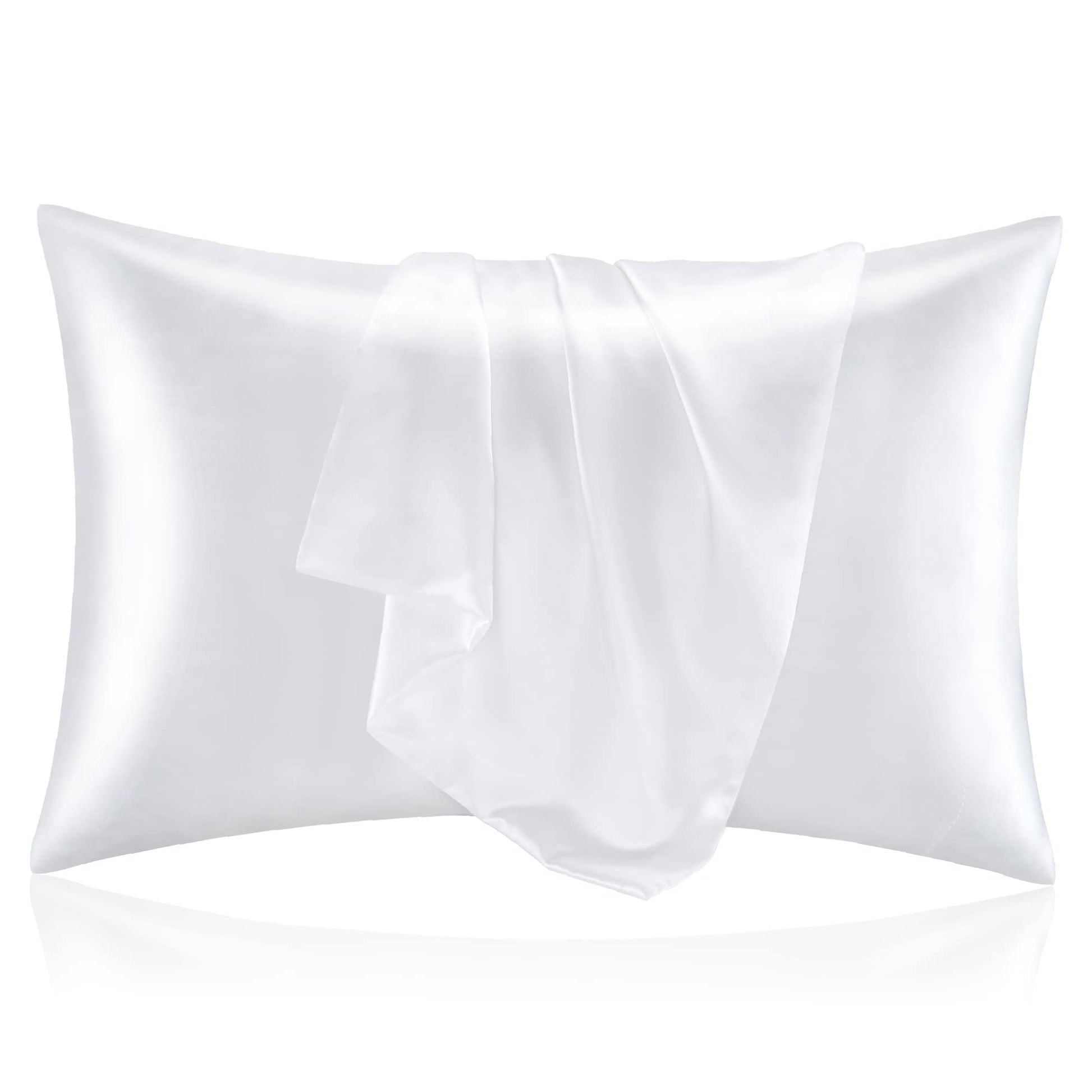 Bedelite Toddler Pillowcases 13X18 Inches - Super Soft And Silky Satin Pillowcase For Hair And Skin 2 Pack, White Cooling Pillow