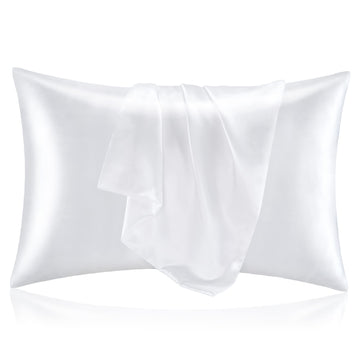 Bedelite Toddler Pillowcases 13X18 Inches - Super Soft And Silky Satin Pillowcase For Hair And Skin 2 Pack, White Cooling Pillow