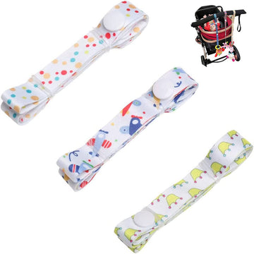 Yehveh 3 Pack Sippy Cup Strap Holder Stroller Universal Hanger Leash Organizer Anti-Throw Drop Toy Handle Snap On Chain For Todd