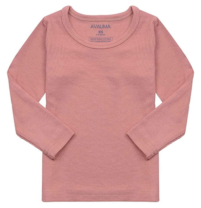 Avauma Baby Boys Girls Pajama Set Kids Toddler Snug Fit Ribbed Sleepwear Pjs For Daily Life Style (S/Indi Pink(L))