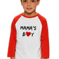 Future Ladies Man Current Mama'S Boy Raglan T-Shirt Toddler Boy Valentine'S Day 3/4 Sleeve Top Spring Cotton Outfit (4-5T, Red2)
