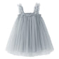 Bgfks Layered Tulle Tutu Dress For Toddler Girls,Baby Girl Rainbow Tutu Princess Skirt Set With Flower Headband.(Grey,9 Months)