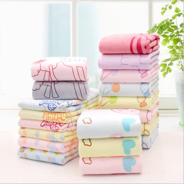 Outlay Home Supersoft Towel/Bath Towel / 100% Cotton Washcloth for Newborn/Babies/Kids Towel in Cartoon Print, 60x120 CM  2 Pie