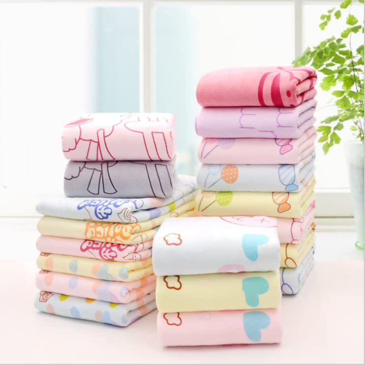 Outlay Home Supersoft Towel/Bath Towel / 100% Cotton Washcloth for Newborn/Babies/Kids towel in Cartoon Print, 60x120 CM  1 Pie