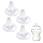 4Pcs Sippy Spouts Nipples Compatible With Tommee Natural Start Anti-Colic Bottles & Closer To Nature Bottles, Soft Silicone Bott
