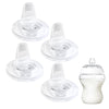 4Pcs Sippy Spouts Nipples Compatible With Tommee Natural Start Anti-Colic Bottles & Closer To Nature Bottles, Soft Silicone Bott