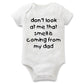 Rocksir Funny Slogan Super Soft Cotton Comfy Baby Short Sleeve Bodysuit (Dad1, 24M)