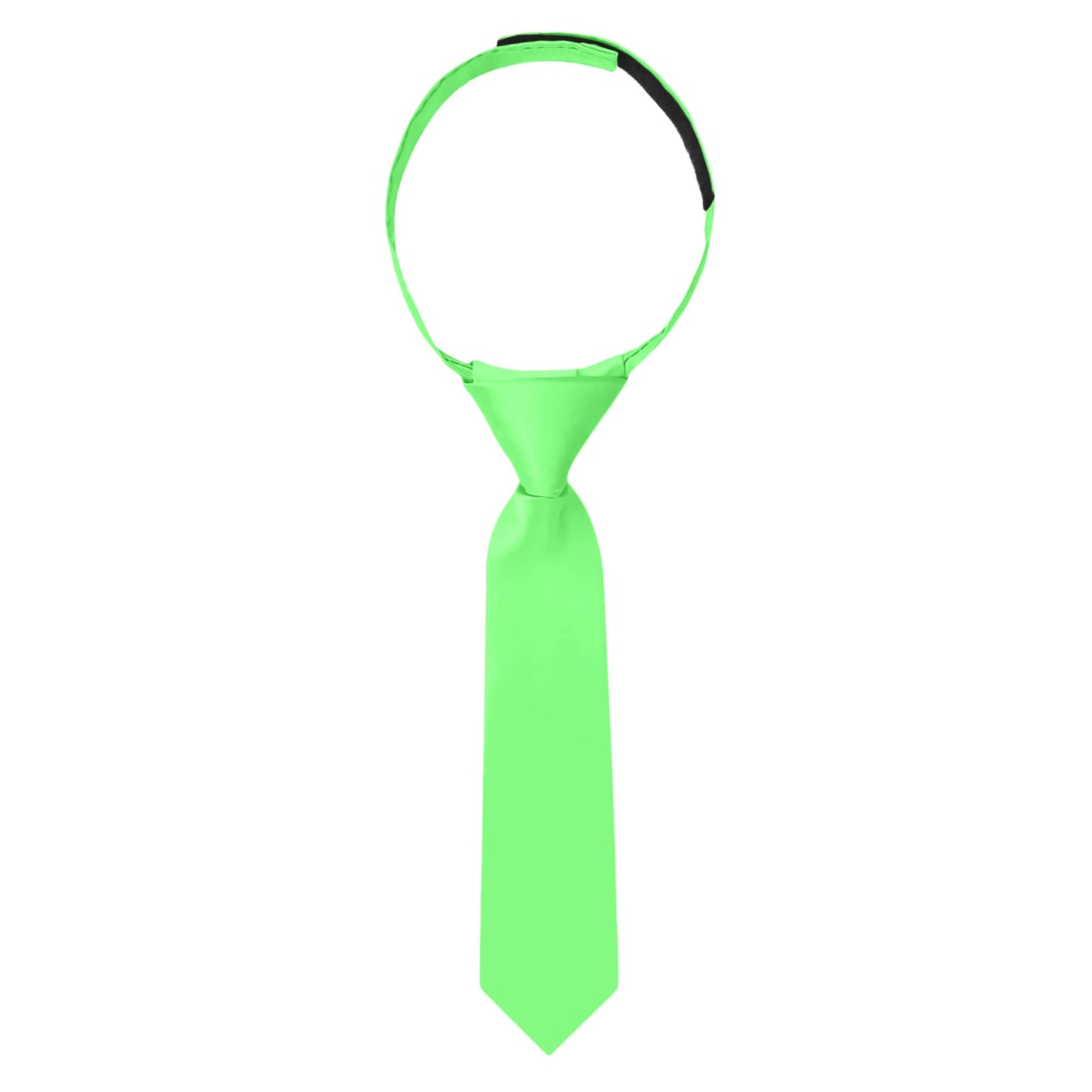 Jacob Alexander Infant 'S Toddler 'S 8 ' Pretied Solid Color Hook And Loop Band Tie - Lime