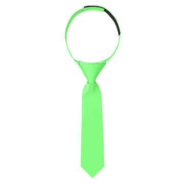 Jacob Alexander Infant 'S Toddler 'S 8 ' Pretied Solid Color Hook And Loop Band Tie - Lime