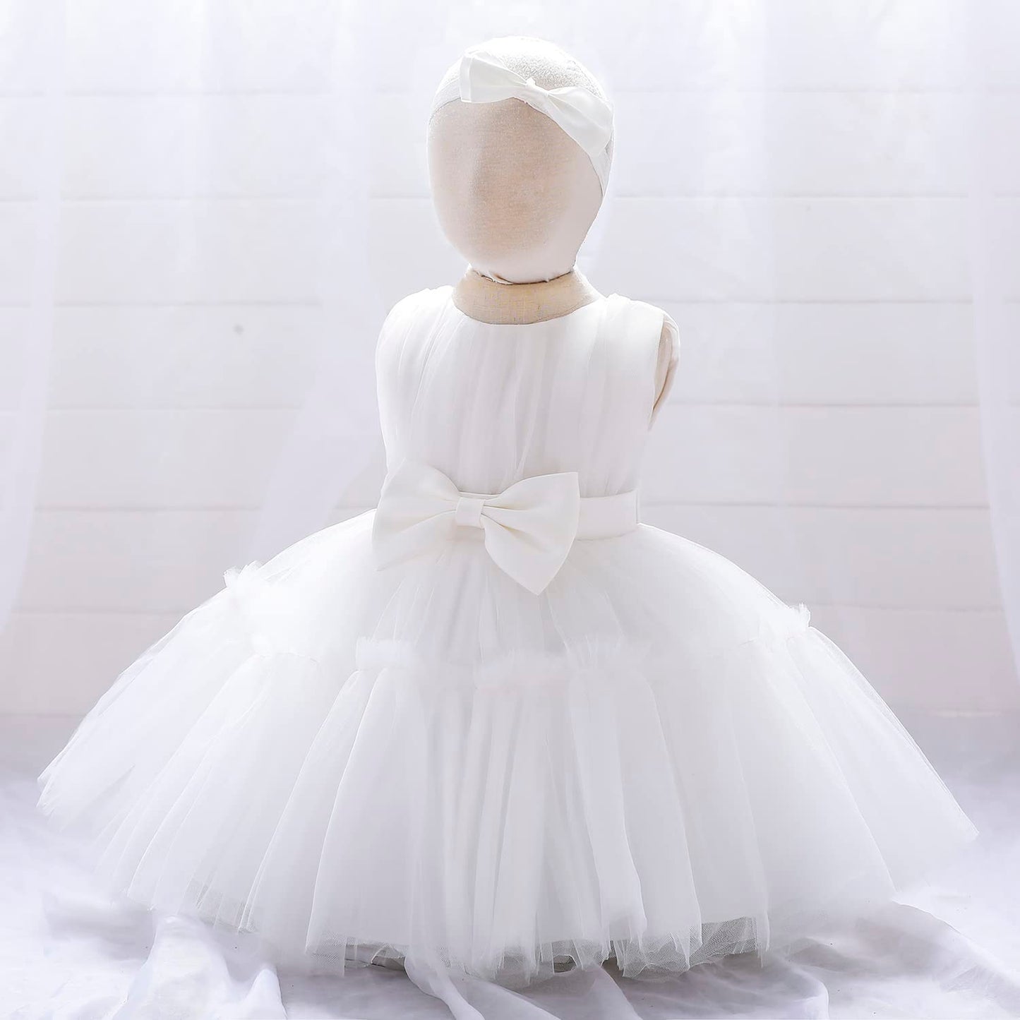 Tuiji Baby Girl Baptism Wedding Dresses Christening Dresses For Baby Girl 6 12 Months White Toddler Dresses 70