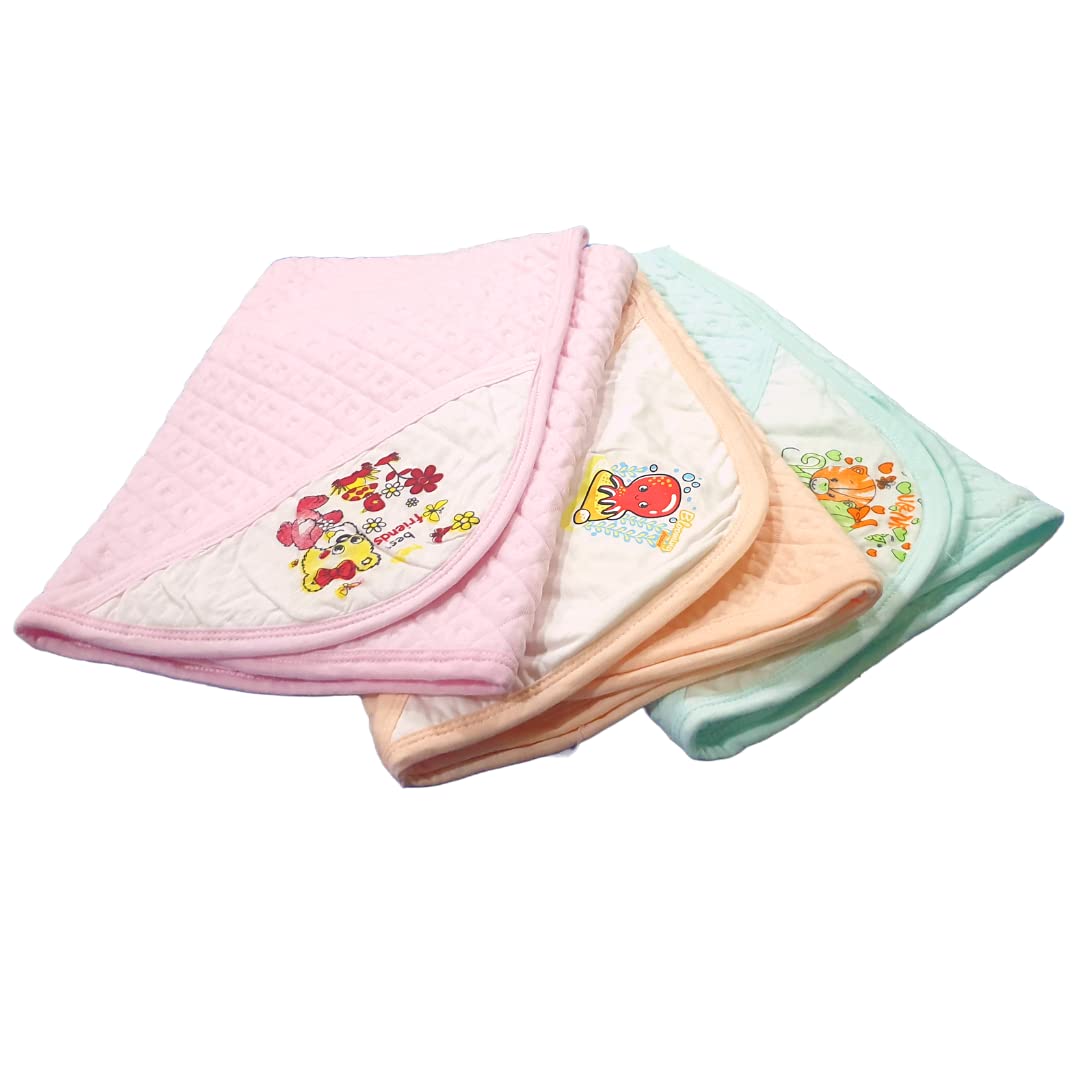 Dreamee Fashions  Ultrasoft Cotton Jacquared Hooded Towels for Babies, Pack of 3