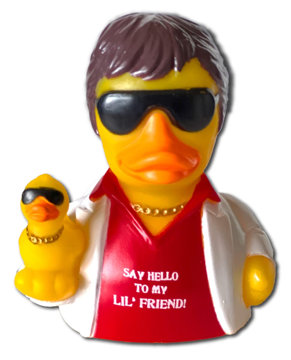 CelebriDucks - Say Hello to My Lil Friend - Floating Rubber Ducks - Collectible Bath Toy Gift for Kids & Adults of All Ages