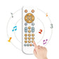 KOESMG Baby TV Remote Control Toy with Light and Sound, Early Educational Music Toy with English/French/Spanish, Gift Toy for 6 