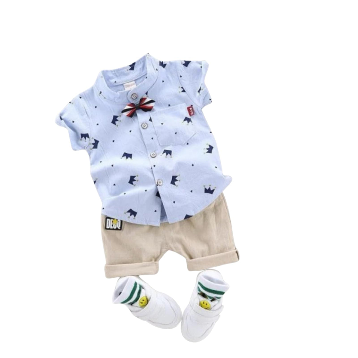 Vikita Enterprise Kids BoyS Printed Cotton Blend,Hosiery Short Sleeve Regular Wear Shirt & Shorts Set (6 Months  12 Months, Li