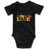 One Love Rasta Baby Climbing Short Sleeve Onesie 18-24 Months, Black, 6-12 Months
