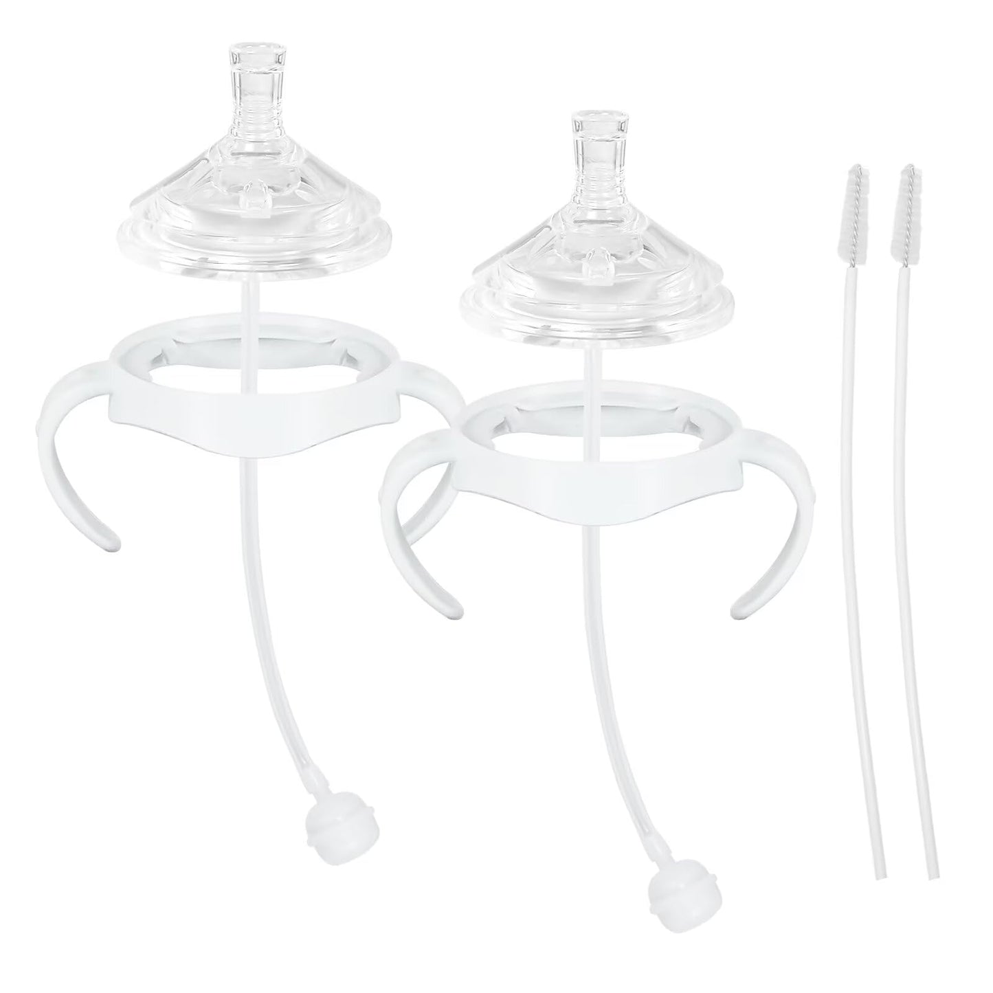 Straw Cup Soft Spout Conversion Kit For Philips Avent Natural Baby Bottle, Bottle Handles And Weighted Straw (2 Pack)