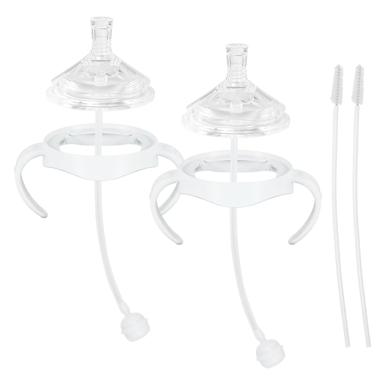 Straw Cup Soft Spout Conversion Kit For Philips Avent Natural Baby Bottle, Bottle Handles And Weighted Straw (2 Pack)