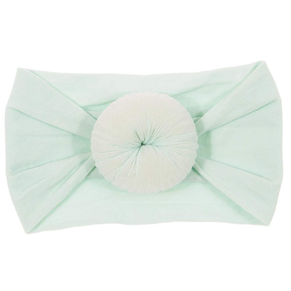 Nishine 6 Pack Cute Toddler Baby Girls Elastic Soft Nylon Headwraps Infant Knot Bow Headband Turban (Set 1)