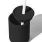Avanchy Baby Cup With Straw, Training Sippy Cups For Infant To Toddler Kids, Baby Led Weaning 8 Ounce, 6+ Months, Silicone, Blac