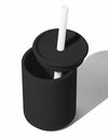 Avanchy Baby Cup With Straw, Training Sippy Cups For Infant To Toddler Kids, Baby Led Weaning 8 Ounce, 6+ Months, Silicone, Blac