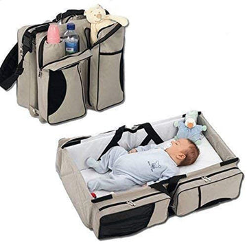 Gtc Portable Multifunctional Baby Travel Bed Cot || Bassinet And Folding Mummy Bag || Bassinet And Folding Mummy Diaper Bag (Mul