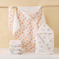Baby Hooded Towel 80x80 cm | 6 Layer Muslin White Soft Absorbent Bath Towel Blanket for Newborn, Infant & Toddler|Hooded Swaddle