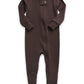 Vaenait Baby Toddler Boys Girls Solid Footie Pajama Cozy Modal Darkbrown 18M